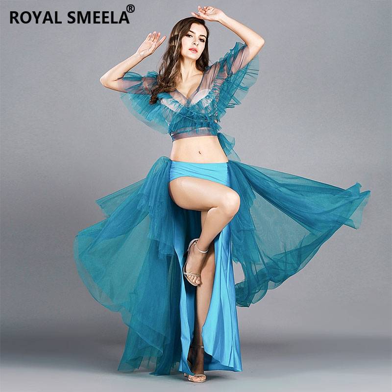 Belly dance exercise service 2022 new set mesh mesh winter female beginner Oriental dance dance sexy exercise service