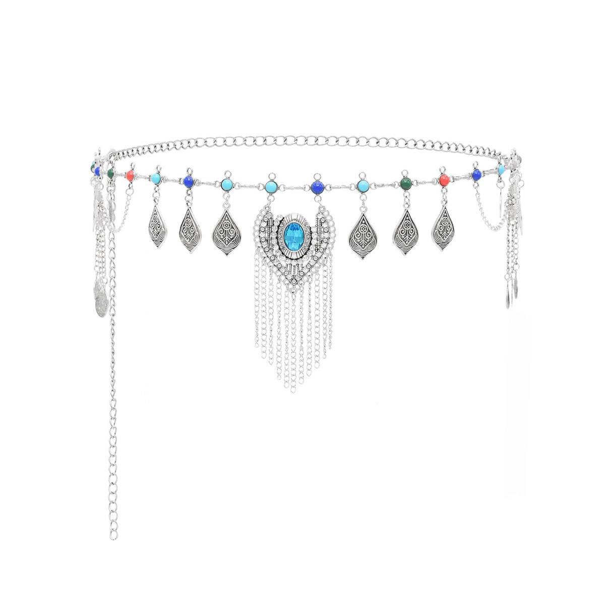 New Fashion Belly Dance Coin, Flime waist Boolian Retro National Wind Wind Body Body Chain Photo