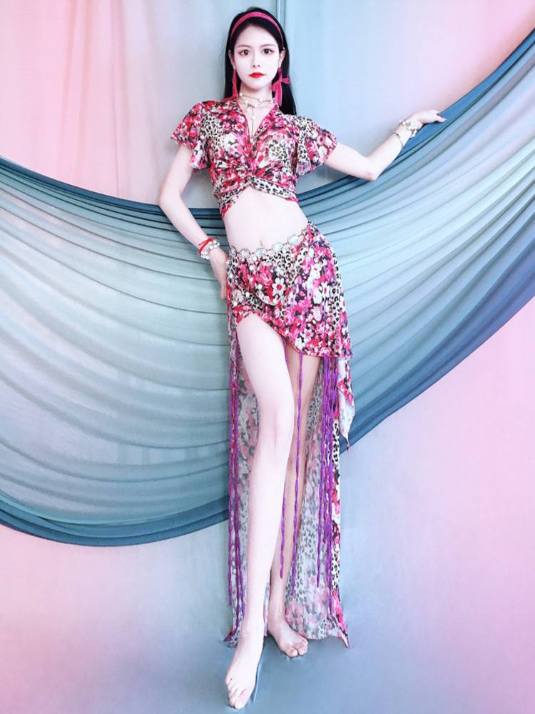 Belly Dance Clothing Practice Services Beginner Oriental Dance Long Skirt Female Summer Children's Performance Service Set Practice Set