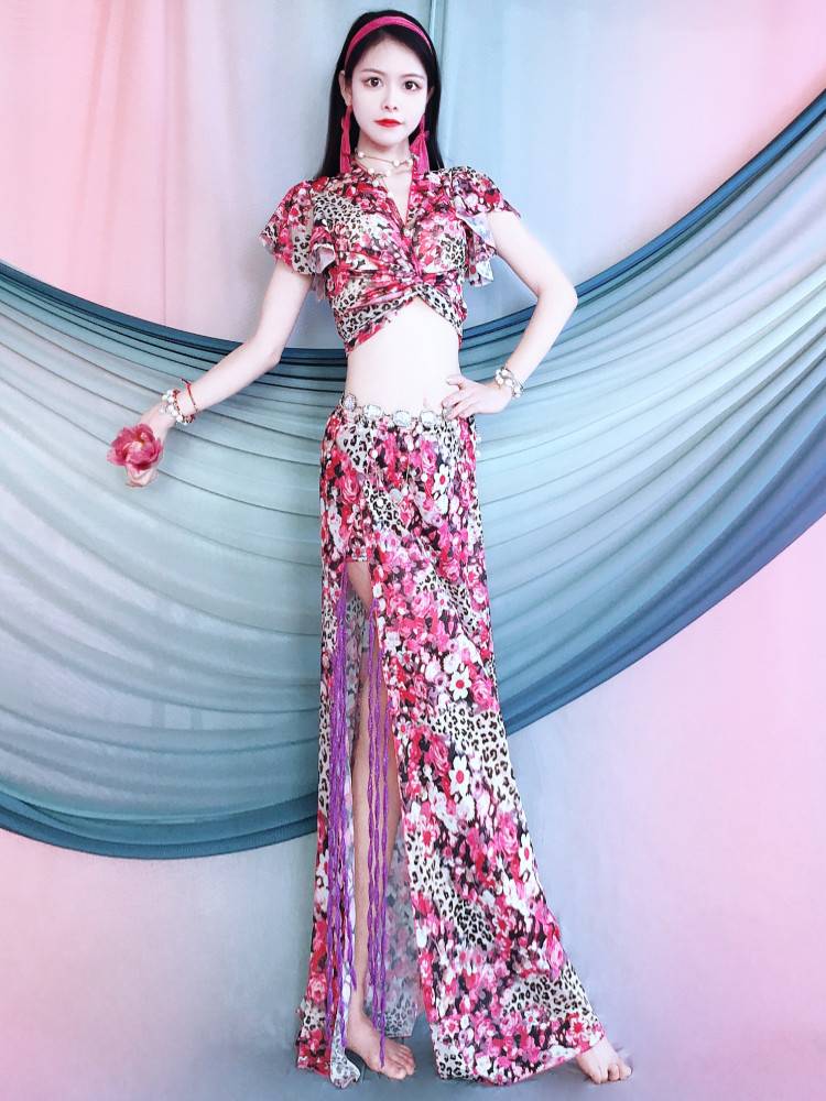 Belly Dance Clothing Practice Services Beginner Oriental Dance Long Skirt Female Summer Children's Performance Service Set Practice Set