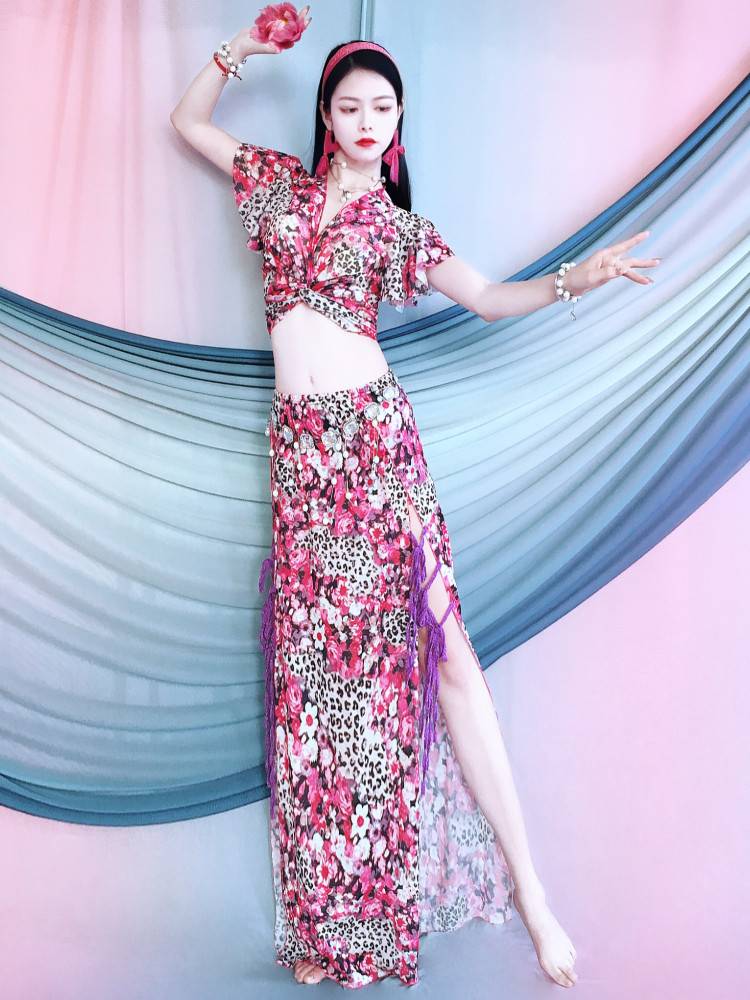 Belly Dance Clothing Practice Services Beginner Oriental Dance Long Skirt Female Summer Children's Performance Service Set Practice Set