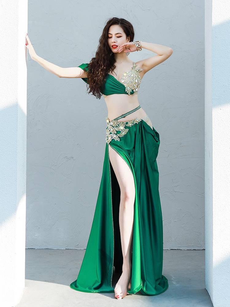 2022 teachers' new Oriental belly dance performance stage group performance dance service fashion sexy and elegant big skirt