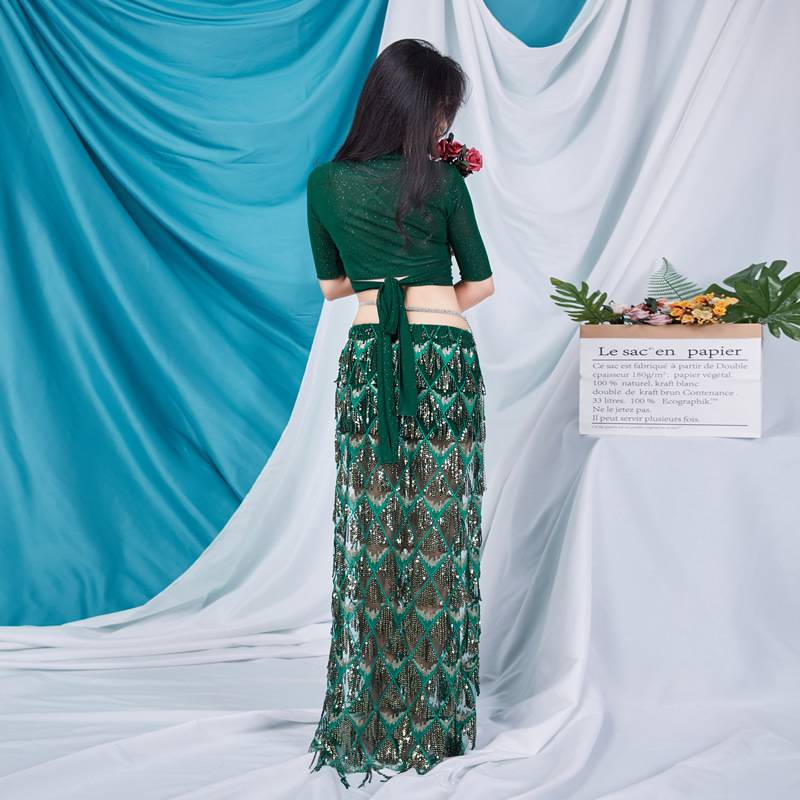 Belly dance clothing female long skirt performance suit suit