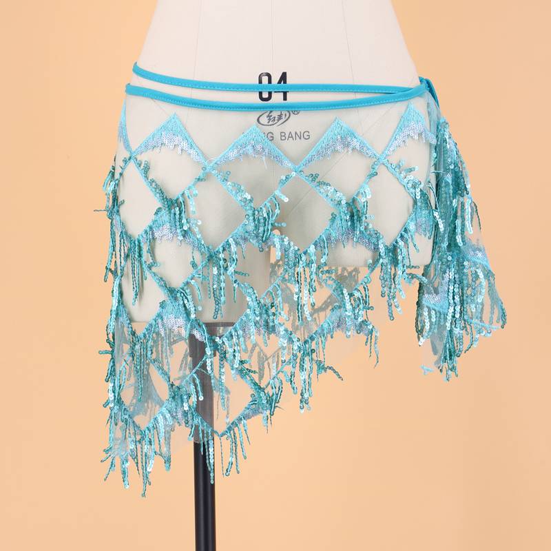 Belly dance exercises 2022 Oriental dance first scholars performed long skirts Indian dance Su sequins dance skirt hip hip towel