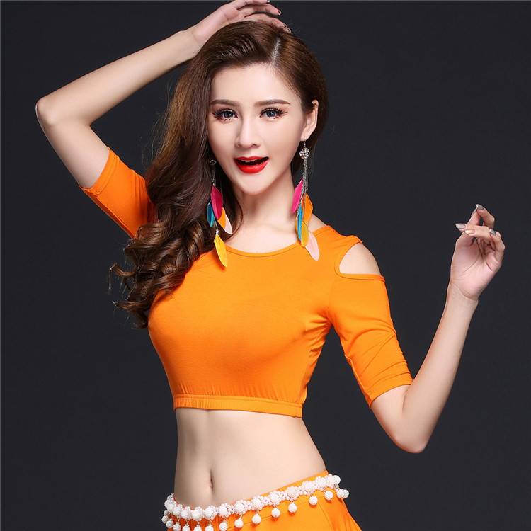 Belly dance practice service Modal dance practice service mid -sleeve blazer -shaped jacket -shaped sportswear clothing clothing
