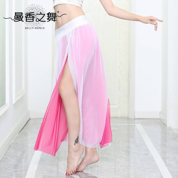 Belly Dance Chinese Classical Dance Modern Oriental Dance Practice 2024 Summer Elastic Net Speed ​​Skin Skirt