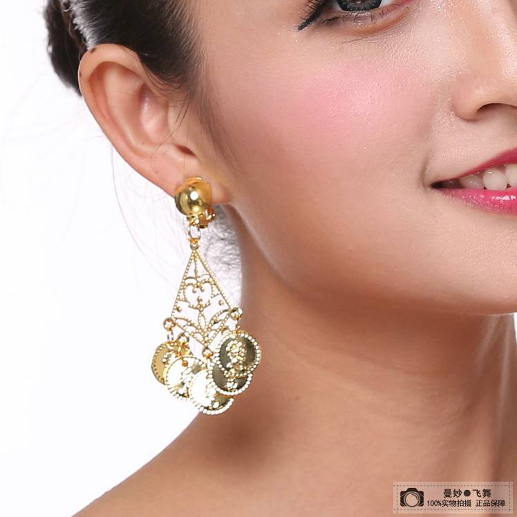 New belly dance earrings special offer Indian dance ear ring adult children's dance watch performance accessories jewelry earrings