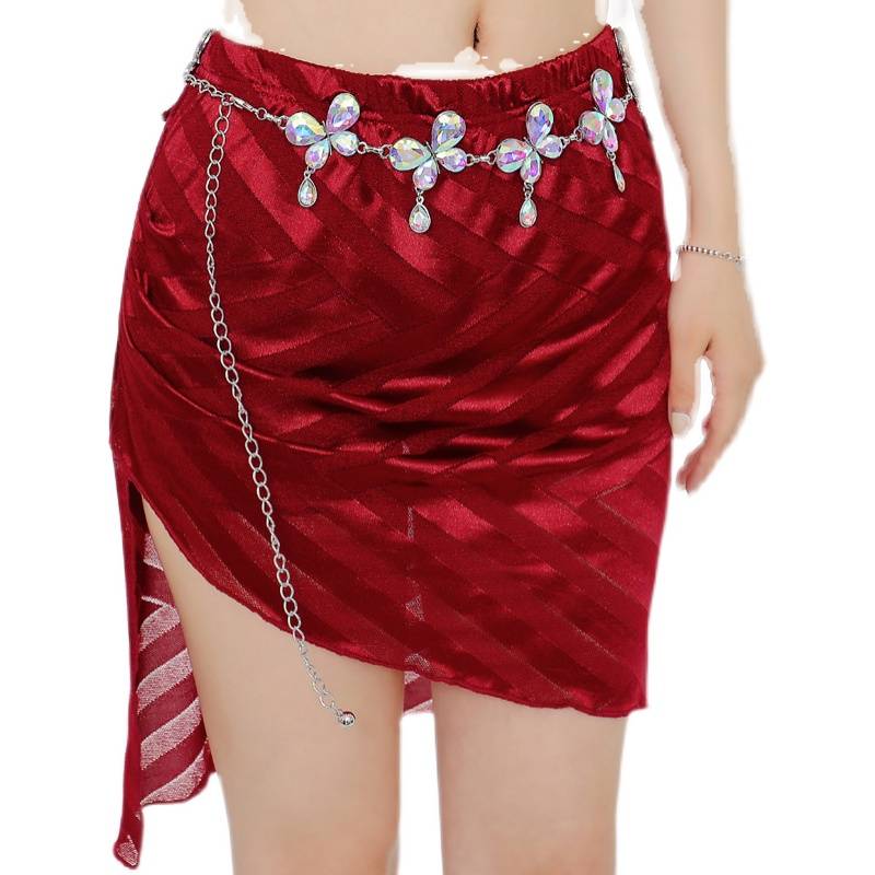 Belly dance exercises new beginners are thin and elegant net yarn dance clothing, Oriental dance performance Z service short skirt