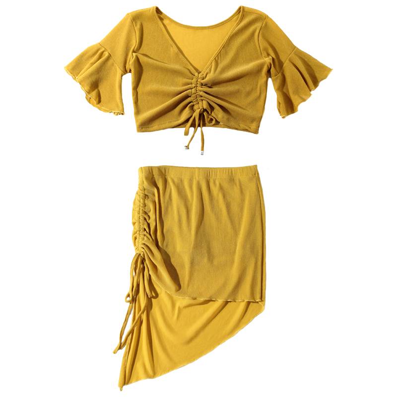 Belly dance exercise costume 2024 new autumn and summer beginner female large size sexy skirt practice performance suit suits