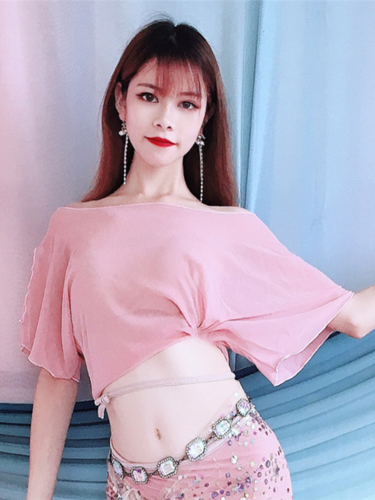 Baiya Qianhui Belly Dance Clothing 2024 new top training jacket, beginner Liang Siwai strap performance on the show