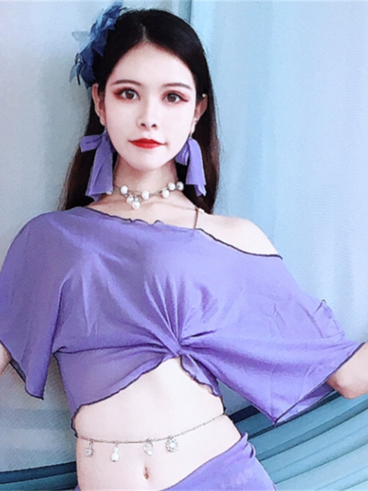 Baiya Qianhui Belly Dance Clothing 2024 new top training jacket, beginner Liang Siwai strap performance on the show