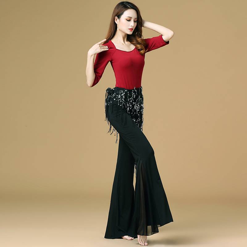 Belly dance clothing women's body training set Fresh pants Oriental dance exercise service belly dance performance service elegant spring