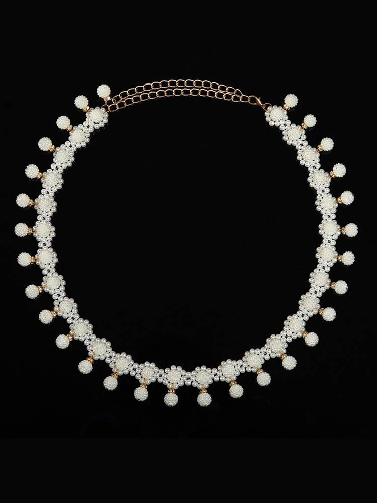 Belly dance waist chain new pearl Liusu rhinestone chain oriental dance performance chain chain belt accessories