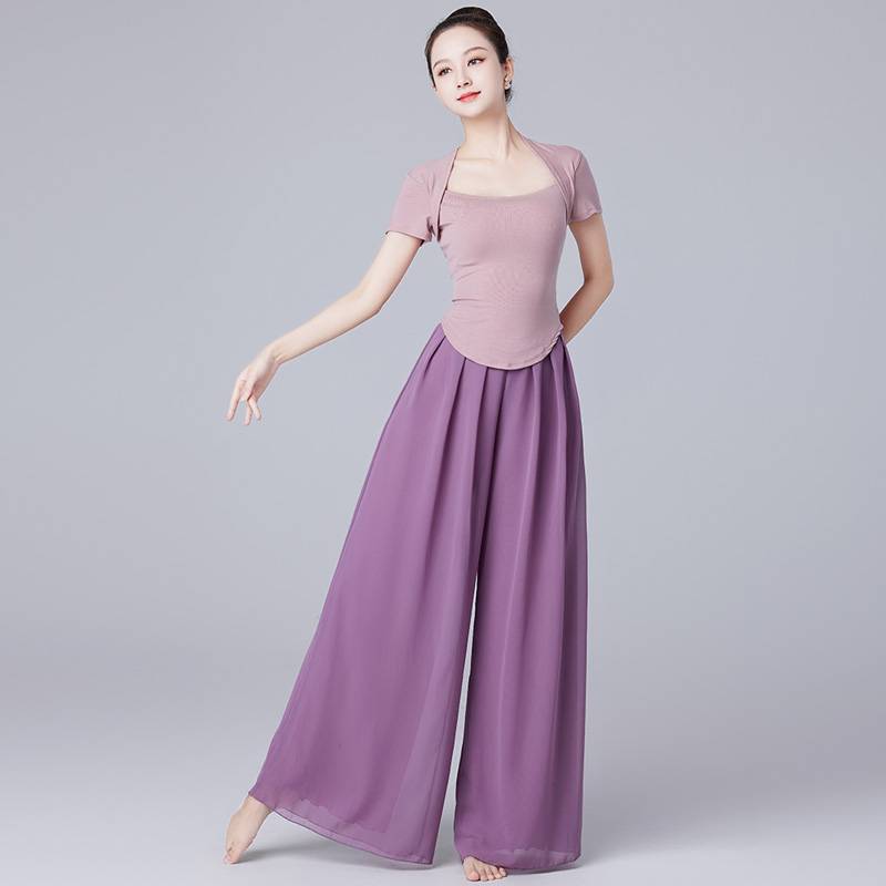 Belly Dance Classical Dance Practice Female Permanent Leg Pants Chinese Dance Ethnic Clothing Adult Modern Dance Sports Clothing