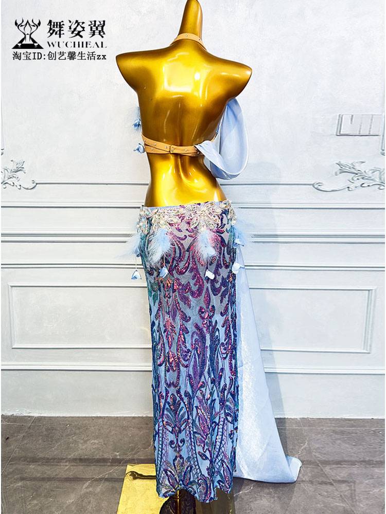 Dance posture 2024 new high -end fairy belly dance oriental dance adult performance group competition show suit