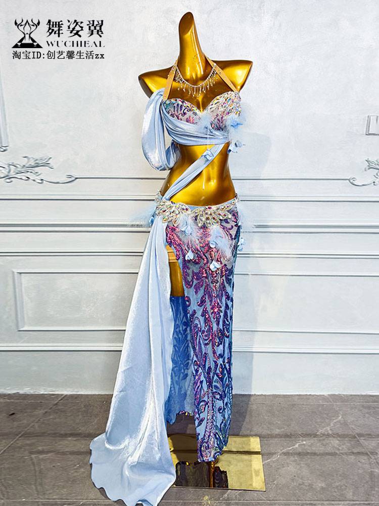 Dance posture 2024 new high -end fairy belly dance oriental dance adult performance group competition show suit