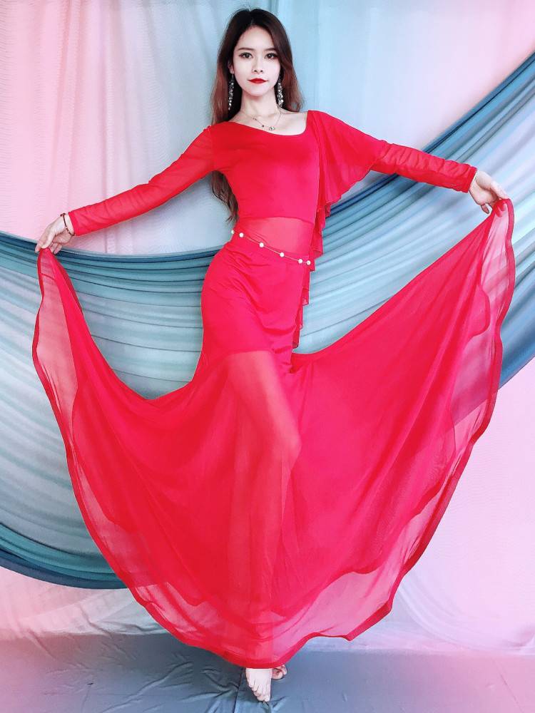 Yanxin Huimei New Belly Dance Practice Dress 2024 Gargam Long Skirt Set Fairy Oriental Dance Performance Clothing