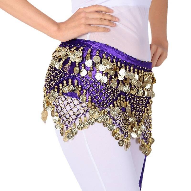 Belly dance waist chain new skirt dance dance waist scarf performance lower half body skirt fart curtain adult Indian dance performance hip towel