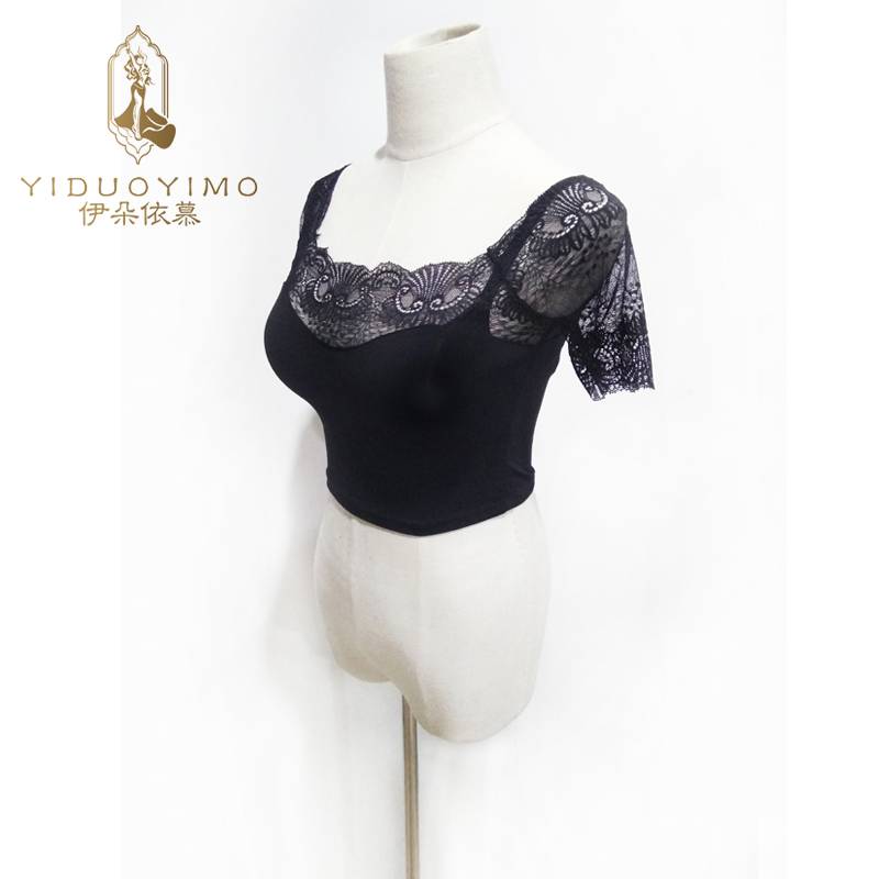 Yidui Belly Dance Short Short -sleeved Lace Modal Belly Dance Practice Service 2022 New Equipment