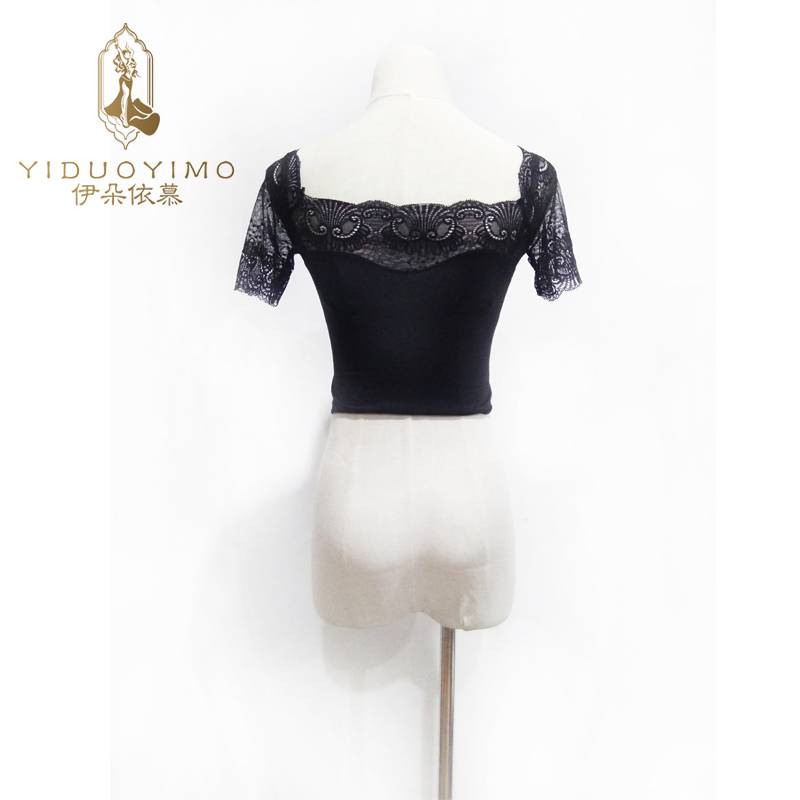 Yidui Belly Dance Short Short -sleeved Lace Modal Belly Dance Practice Service 2022 New Equipment