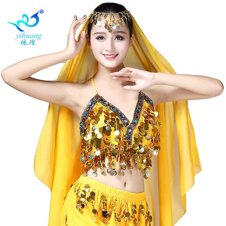 New belly dance sequins, bra, jacket, Indian dance watch, performance dance clothing sexy top adult and daughter