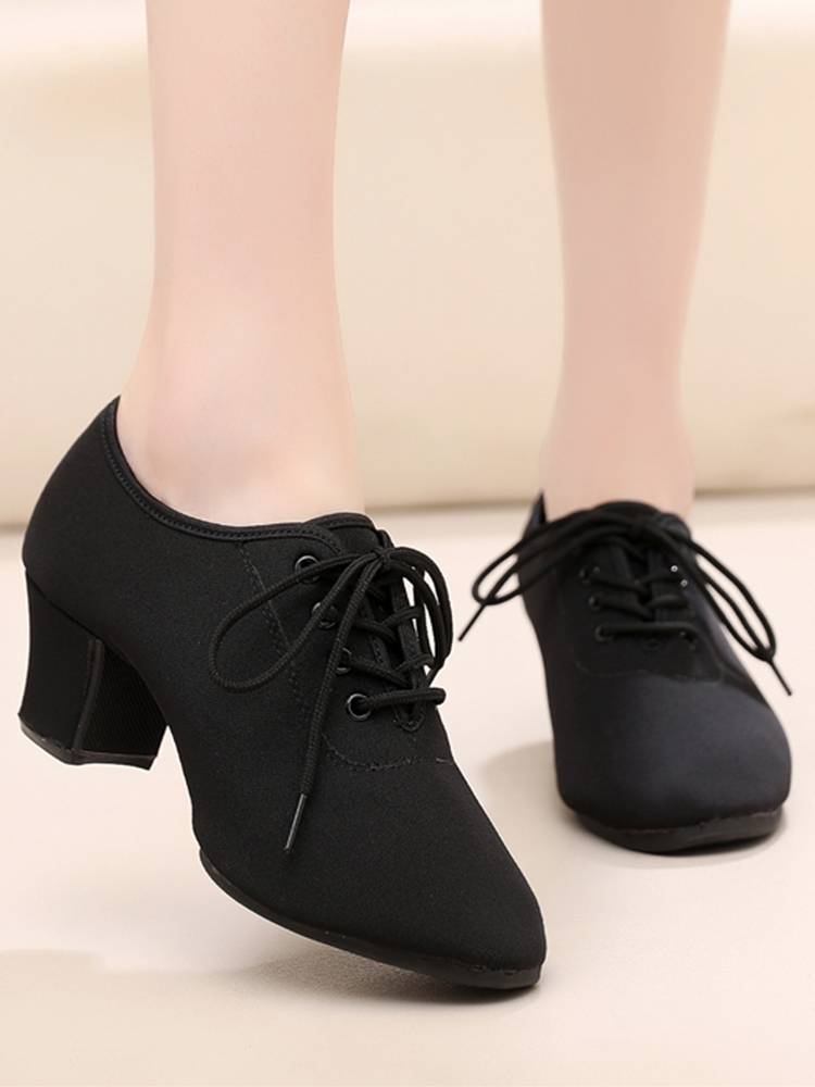 Oxford Bud Teacher Shoes High Heel Practice Soft -bottomed Shoe Shaper -shaped Temple Training Children Adult Belly Dance Shoes National Standard Dance Girl