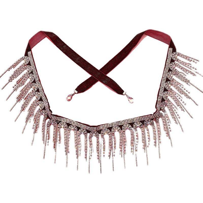 Belly dance waist chain sexy gemstone super glitter rhinestone jewelry accessories female Oriental dance new tassel dance umbilical chain
