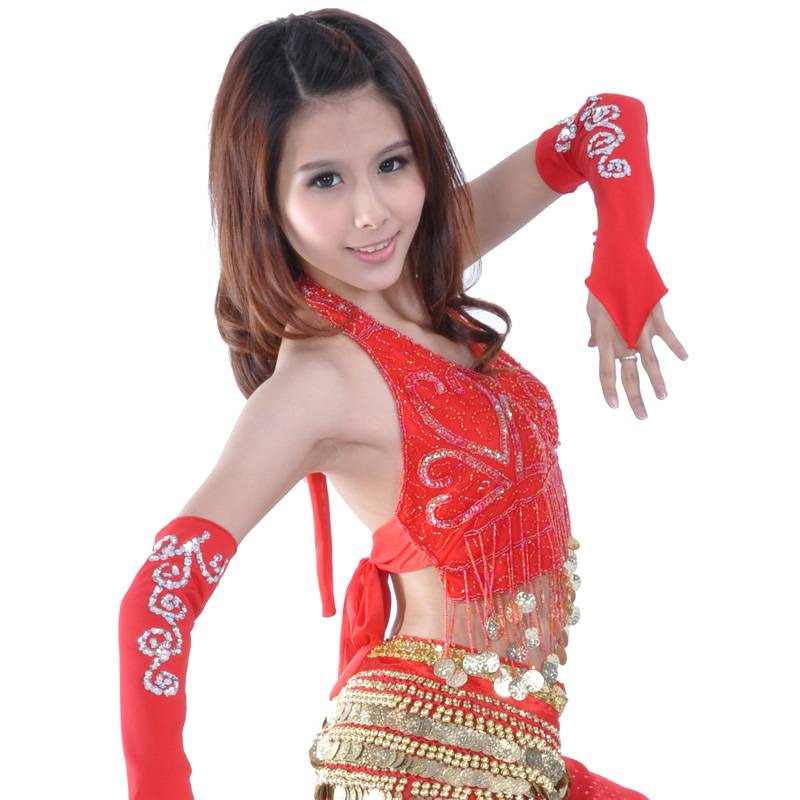 Dance Niang 301#Belly Dance Top Dar Darut Driven Coin Buckle Burst Plaster Performance Performance Training Server top