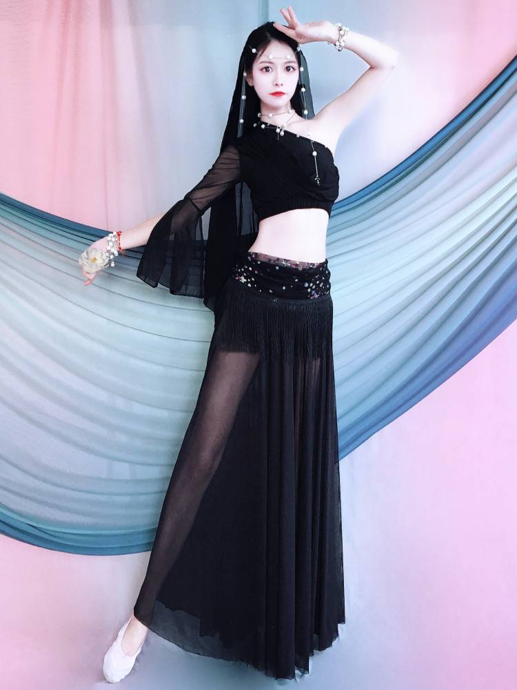 New Indian Dance Stage Performance Services Practice National Dance Server Adult Sleeve Joto Skirt Set Annual Meeting