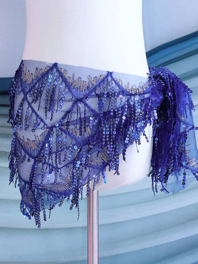 Jianxin Huimei's new Indian dance performance shows the waist chain belly dance waist chain practice practice exercise hanging coins and the tile waist scarf