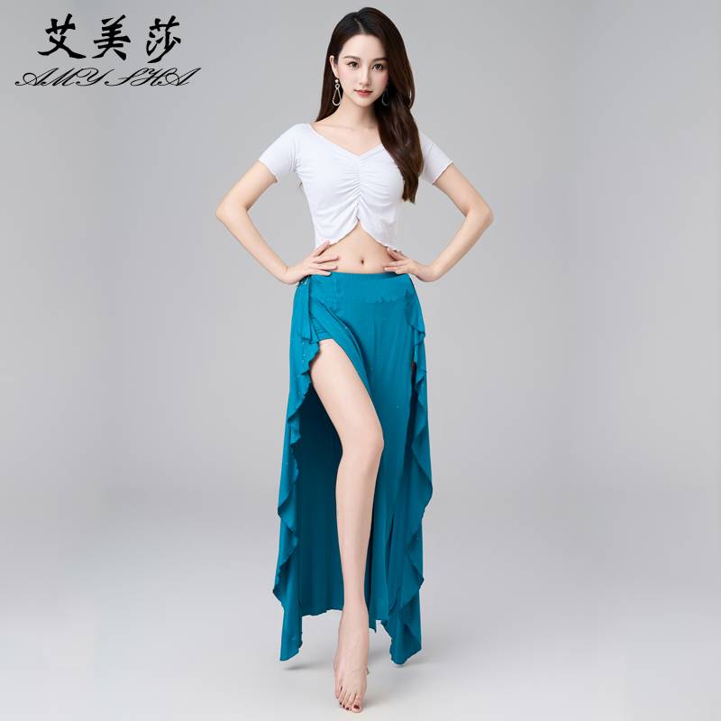 Belly Dance Clothing 2024 new practice clothes skirt Oriental dance suit suits long skirt performance clothes short -sleeved summer