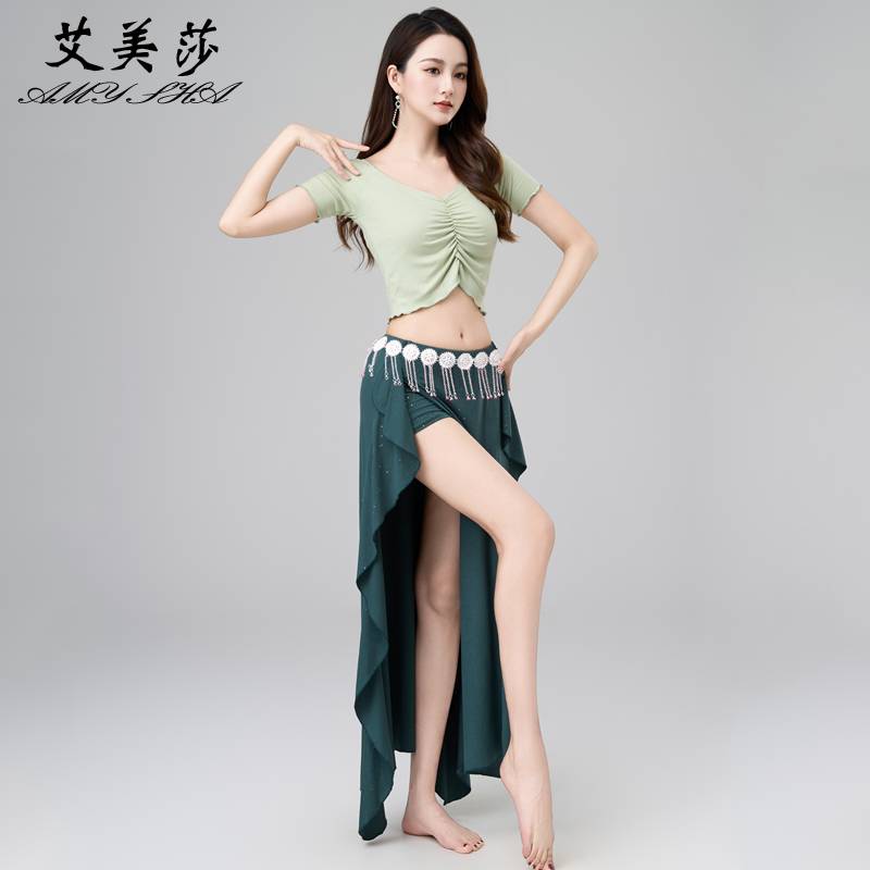 Belly Dance Clothing 2024 new practice clothes skirt Oriental dance suit suits long skirt performance clothes short -sleeved summer