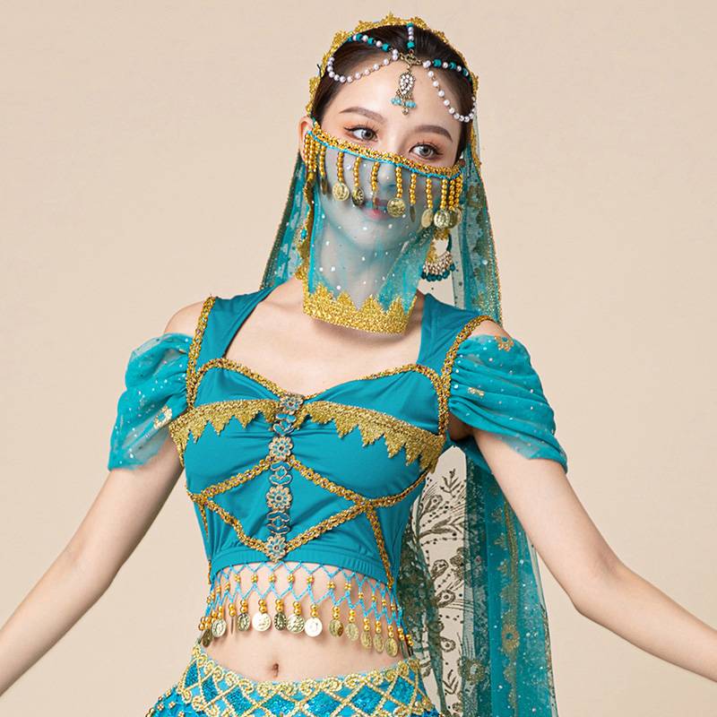 Indian dance court style dance jacket jasmine belly dance clothing Pokémon performed service service for Dunhuang national dance