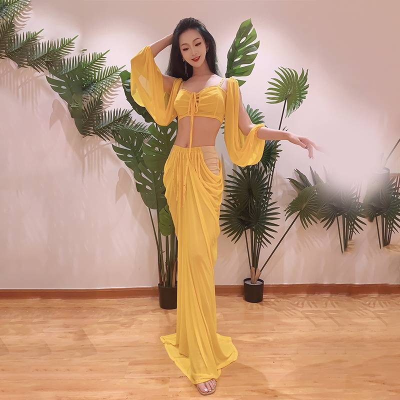 Belly Dance 2023 Autumn and Winter New Practice Series Blue Oriental Dance Palace