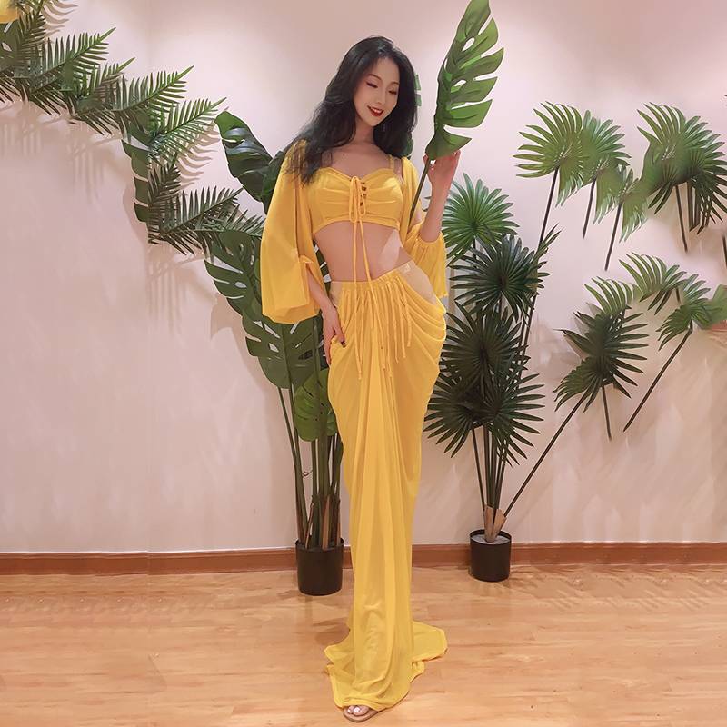 Belly Dance 2023 Autumn and Winter New Practice Series Blue Oriental Dance Palace