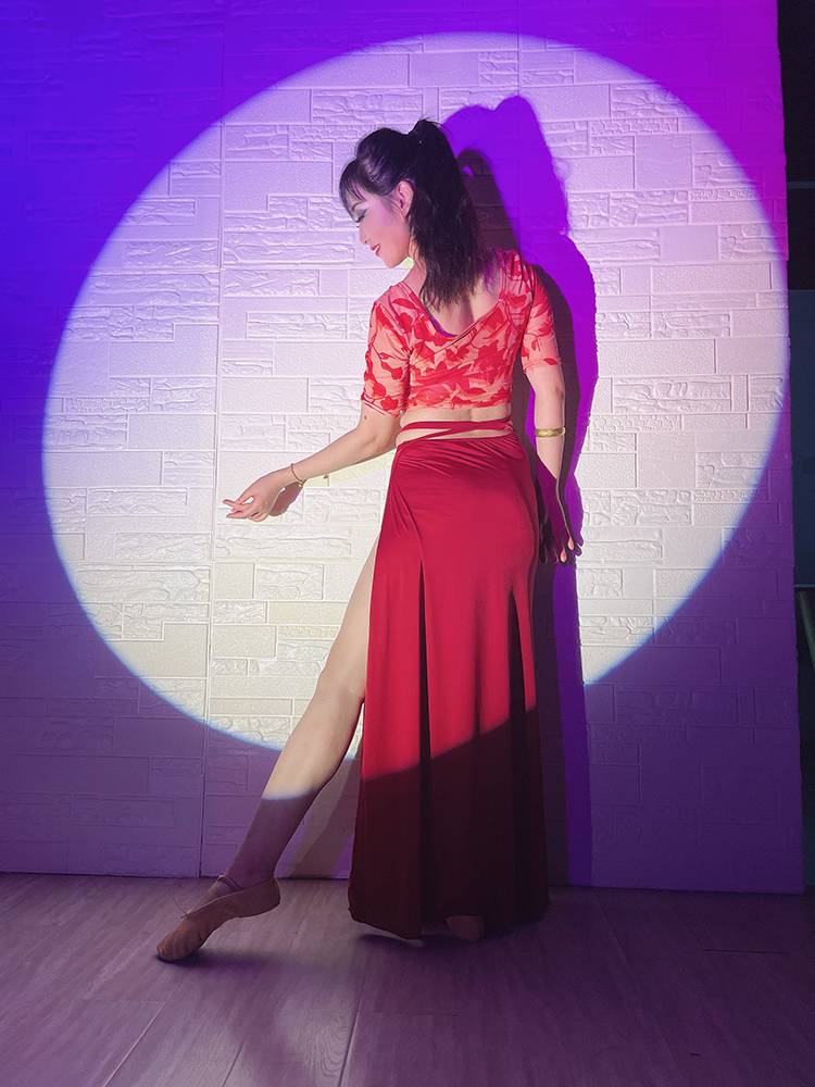 Belly Dance 2023 new set beginner sexy Oriental dance clothing short -sleeved long skirt spring and summer clothing female clothes