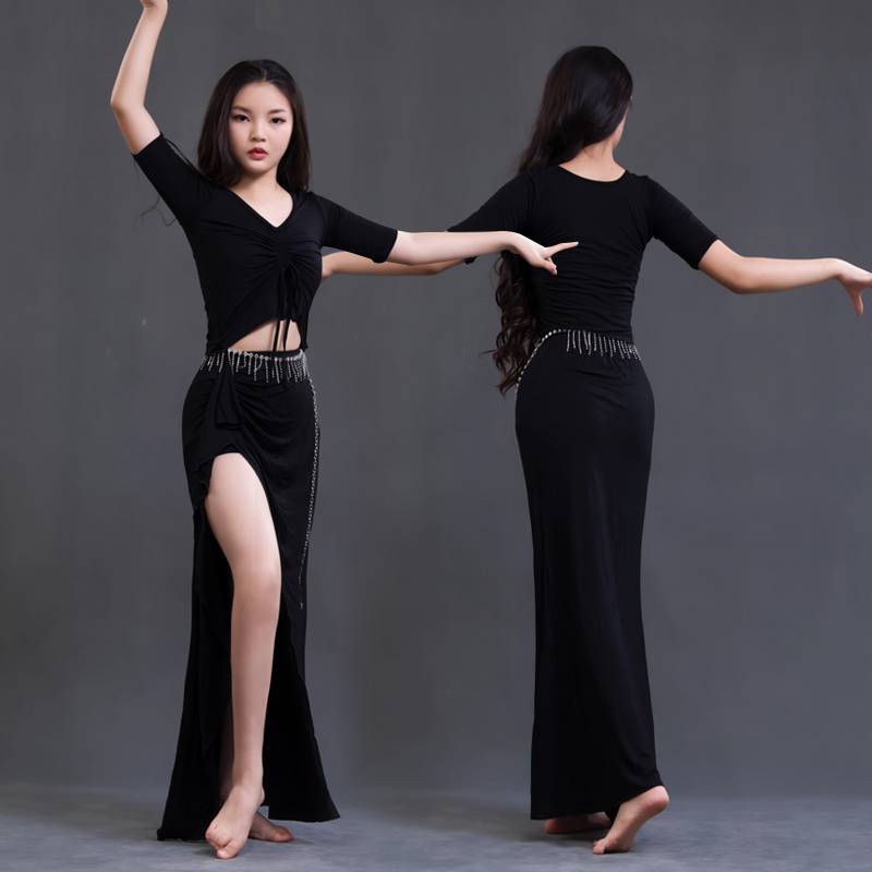 2024 spring and summer belly dance clothes cover the belly Modal long skirt performance suit new Indian dance suit dance service