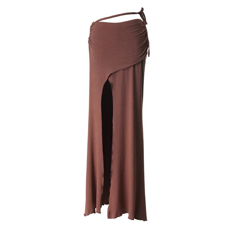 Belly dance skirt half -body skirt new Modal dance suit under the junior scholar sexy split bag hip long skirt female