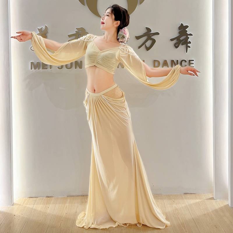 Belly Dance Clothing 2024 Spring / Summer New Oriental Dance Performance Performance Practice Female Palace Lantern Skirt Set