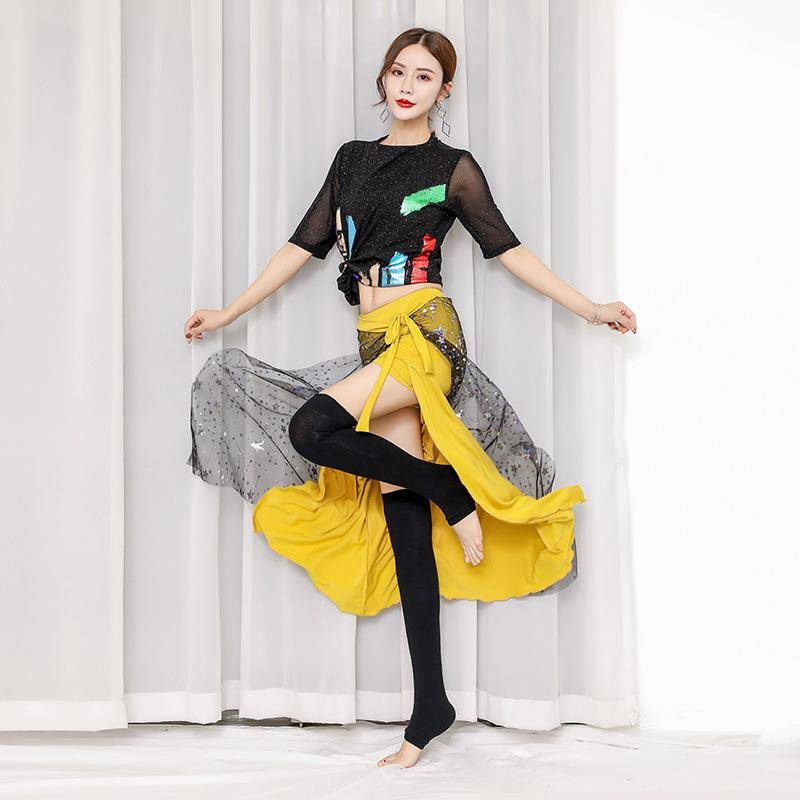 Belly dance clothing Taundaba practice suit fusion modern Oriental dance exercise dance dance long skirt set performed clothes