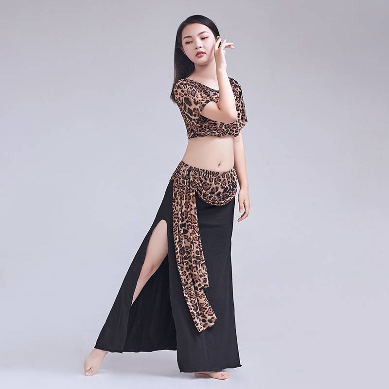 2021 Summer Belly Dance Dance Exercise Delivery Uniform Large Slim Performance Clothing Set Oriental Dance Net Speed Training Service