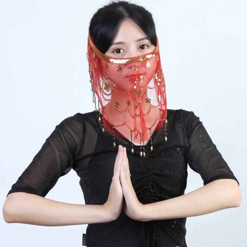 Belly Dance Facial Facial Western Realm Dance Dance Holes Faces Ancient Style Hanfu Fairy Princess Cosplay Face Tisters