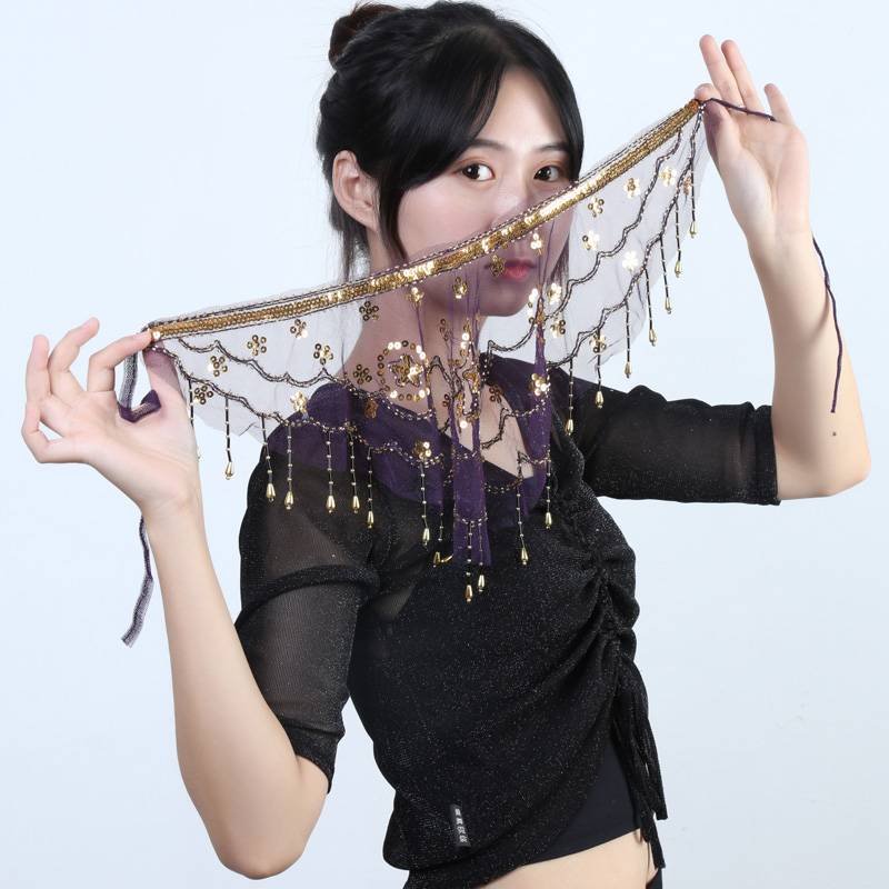 Belly Dance Facial Facial Western Realm Dance Dance Holes Faces Ancient Style Hanfu Fairy Princess Cosplay Face Tisters