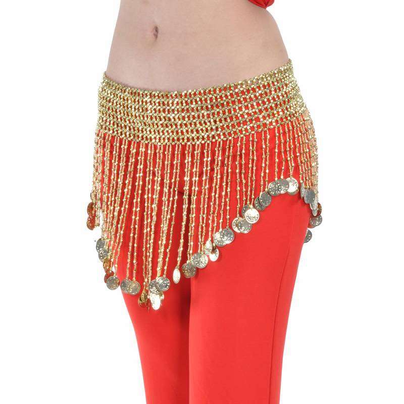 Dancer Belly Dance Triangle Drink Coin Belly Belly Dance Belly Dance Belly Chain Clothing Set Popularity Pine waist Scarf