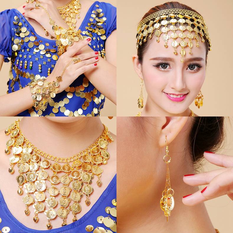 Indian dance performance accessories card issuing necklasm ​​head jewelry head jewelry jewelry jewelry belly dance clothing special price