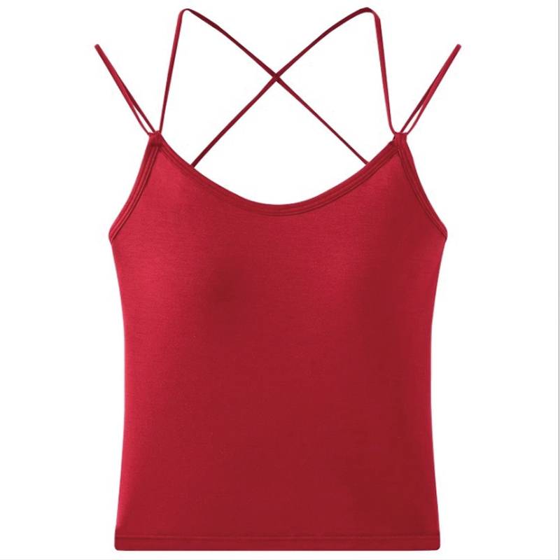 Belly dance exercise service 2018 new top sexy summer cross -back short camisole bottoming shirt bottom pants