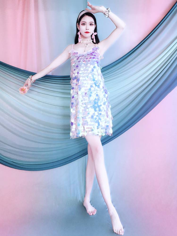 Belly Dance 2024 spring and summer new embroidered sequins Mermaid dress on the stage performance performance service girl