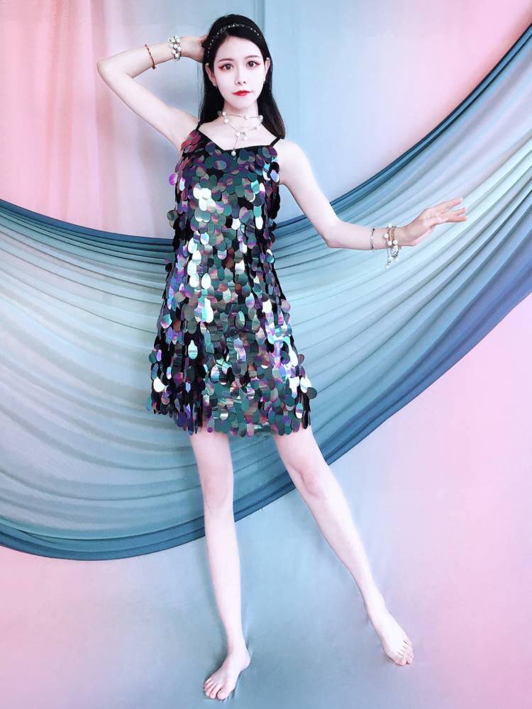 Belly Dance 2024 spring and summer new embroidered sequins Mermaid dress on the stage performance performance service girl