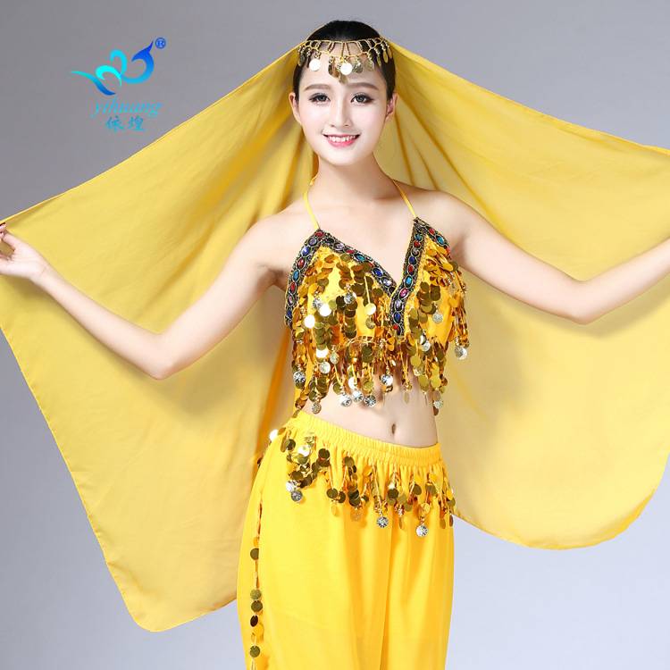 New belly dancer dancer Indian dance scarf chain dance watch performance accessories hand throw noodle gauze adult daughter