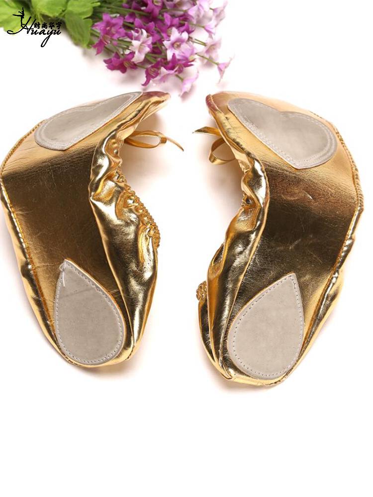 Belly Dance New Dance Cat Claw Shoes Dance Performance Performance Practice Practice Children's Performance Shoes Golden Soft Dance Shoes